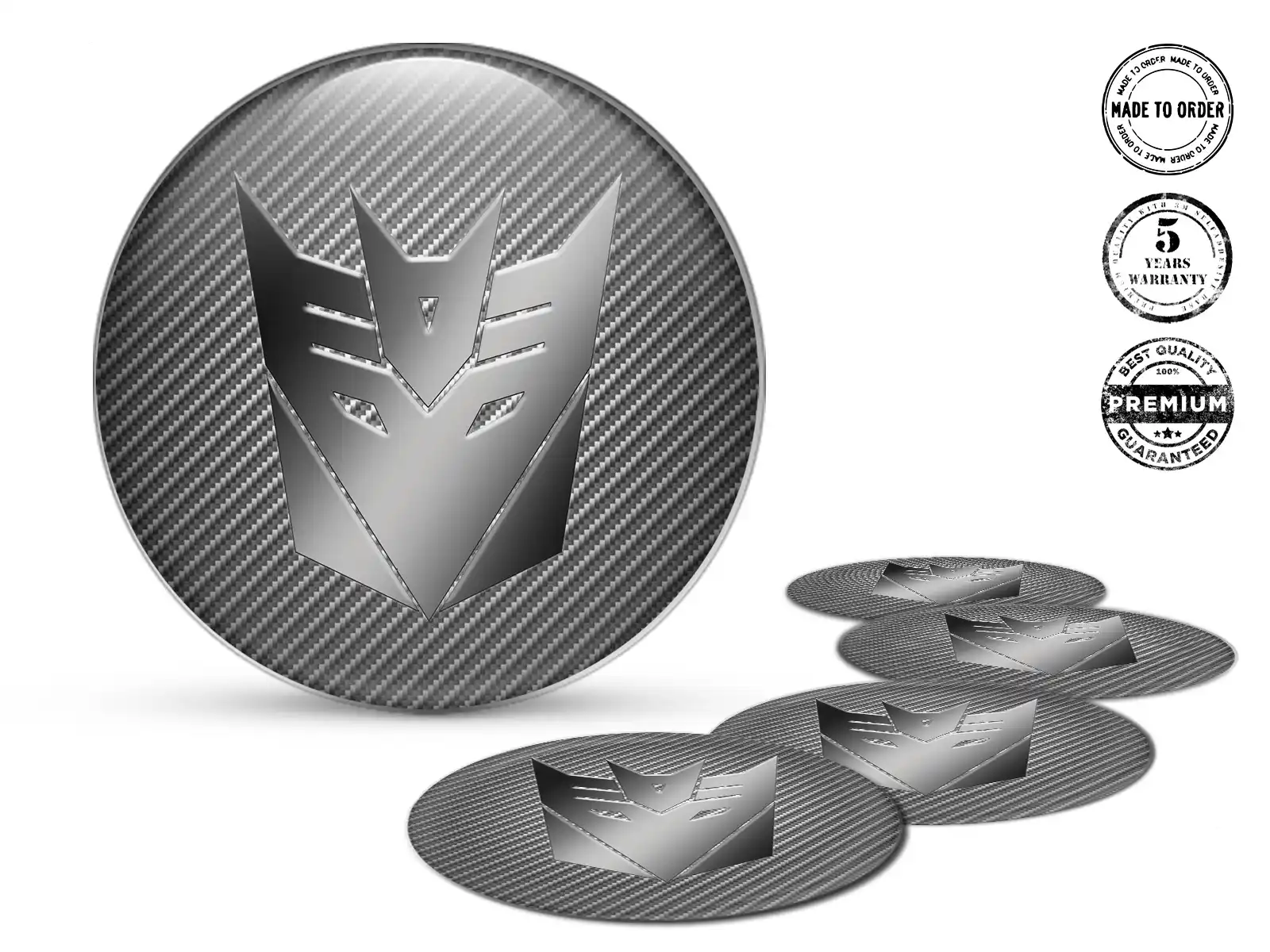 Domed Emblem Edition Stylish Wheel Badges